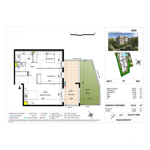Afficher la photo en grand Appartement T3 à vendre - 3 pièces - 62.31 m2 - SIX FOURS LES PLAGES - 83 - PROVENCE-ALPES-COTE-D-AZUR - Century 21 Agence Du Bord De Mer